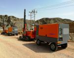 8bar 50kw portable screw air compressor diesel 185cfm Mining machine Sand