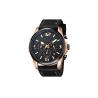 Buy cheap Waterproof Black Chronograph Watch , Mens Chronograph Watches Leather Band Big Face from wholesalers