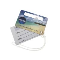 Buy cheap Laminated Pounching Hole CMYK PVC Plastic Die Cut Card Luggage Hanging Tag Card product