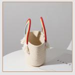 New Handmade Cotton Woven Bag Seaside Holiday Beach Bag Versatile Straw Woven