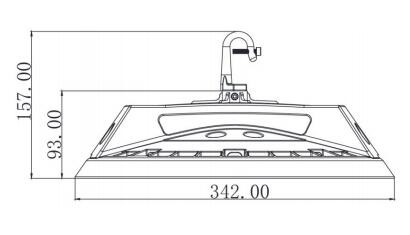 Cree UFO LED High Bay Light 100W High Light Efficiency 150Lm / W With Good Heat Dispersion