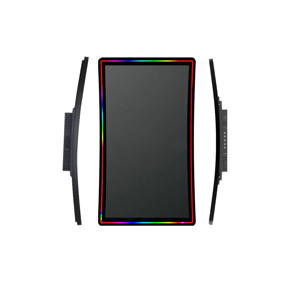 43inch R1500 Curved Touch Screen 4k Monitor With LED Bar For Firelink / IGS Vertrical Gaming Machine
