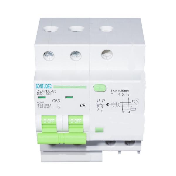 Buy cheap Din Rail 63A 6KA Residual Current RCBO Circuit Breaker from wholesalers