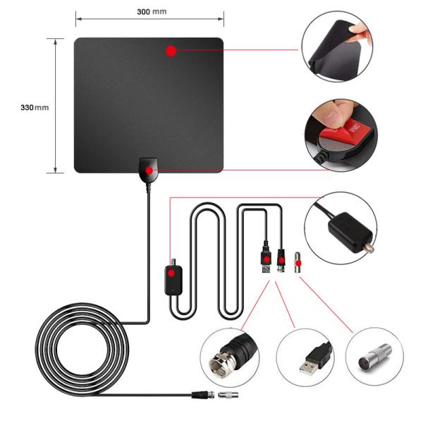 Clear Uhf Wireless Caravan Car Satellite Amplifier Signal Booster for Digital Tv