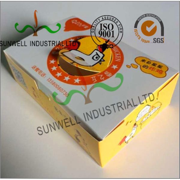 Double Wall Cardboard Food Packaging Boxes , Disposable Cardboard Burger Boxes