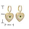 Buy cheap 18K PLATED DEVIL EYE CHARM DIAMOND HEART EARRINGS AND NECKLACE SET from wholesalers