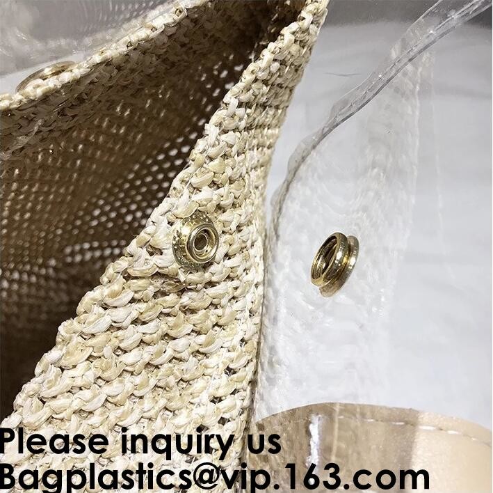 Promotional Shiny PVC Tote Bag, Women Gender and Casual Tote Shape large capacity clear PVC Beach Bag, Bagease, Bagplast