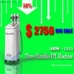 Amazing 50% discounts off! 3 handles wrinkle removal and hair removal ipl beauty