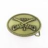 Buy cheap 3D Antique Bronze Metal Belt Buckle Look Crossed Sabers With Laser Engraving Back from wholesalers