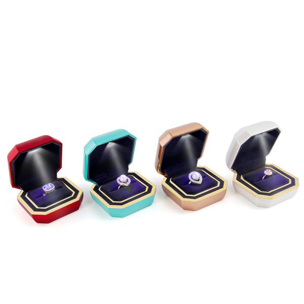 Plastic Velvet Jewelry Boxes for Hanhong Multicolor Bracelet Earrings Jewelry
