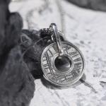 Genuine Iron Meteorite 925 Sterling Silver Pendant Necklace