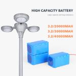 20w 30w 40w High Pole Led Solar Lights Outdoor Waterproof With Polycrystalline