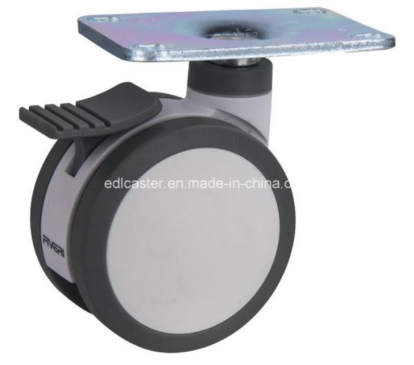 Quality Customized 4" 80kg Plate Brake TPU Caster K5214-D931 Diameter 100mm for sale