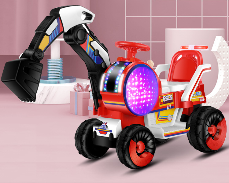 Kids' Electric Toy Battery Powered Sand Excavator Engineering Ride On Car in PP Plastic