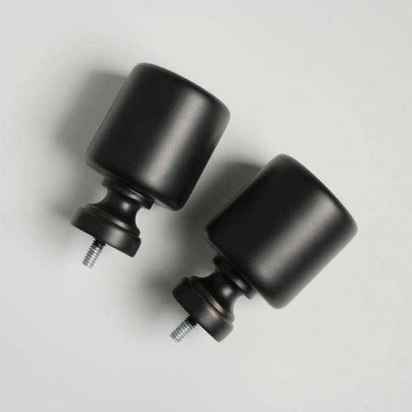Buy cheap Light Weight Acrylic Diamond Black Resin Curtain Rod Finials from wholesalers