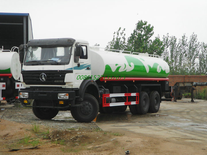 Beiben AWD off road Steel Water Tanker Truck 6x6 With Water Pump Bowser For Transport Clean Drinking Water 16-18cbm