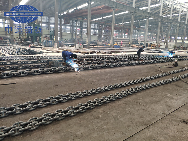 122MM Grade U3 Stud Link Chain In Stock With Certificate Black Painted