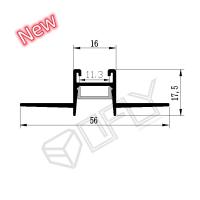 Buy cheap 56*17mm Plaster LED Channel With Prismatic Cover Anti-Dazzle For LED Strip product