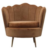 Buy cheap SGS Defaico Furniture Wood Frame Velvet Living Room barrel Chairs product