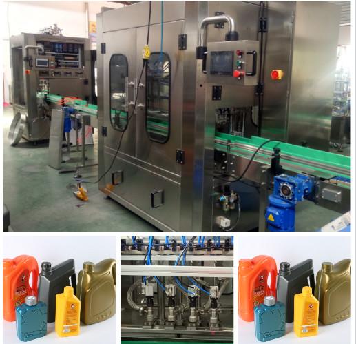 Buy cheap 12KW Motor Oil Bottling Line Equipment 380V/220V 50Hz PLC Control from wholesalers
