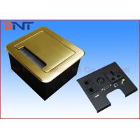Buy cheap Gold Tabletop Flip Up Power Outlet , Compact Flip Up Manual Conference Table product