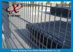 6 / 5 / 6mm Galvanized Double Wire Fence For Military Base Steel Iron Material