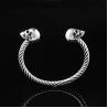 Buy cheap Mighty Opening Double Skull Stainless Steel Twisted Wire Men's Explosive Bracelet from wholesalers