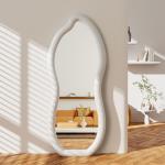Standing Wavy Oversized Arched Floor Mirror 71x32 Dressing Room