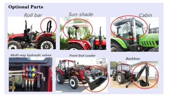 China Factory Supply 55HP 4WD Mini/front tyre Garden/Orchard/Agricultural/flat