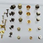 OEM Nickel Metal Flat Head Studs And Rivets Anti Wear Purse Bottom Protectors