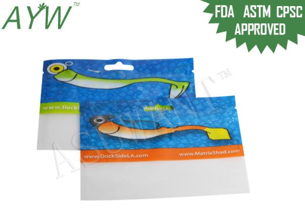 Buy cheap Clear Zipper Mini Food Packaging Bags With Notches , Resealable Foil Bags For Fishing Bait / Tackle from wholesalers