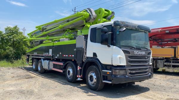 Buy cheap Renewed Beton Pump X Leg Scania Second Hand Truck Green Color 56M from wholesalers
