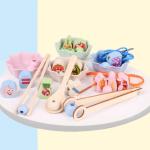Montessori Wooden Toys Hands Brain Training Clip Beads Puzzle Math Game