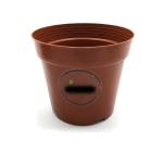 Hydroponics PP Bonsai 85mm Orange Plastic Flower Pots With Label