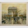 Buy cheap 50x60cm Arc De Triomphe Oil Painting Canvas Paris Old Street Oil Paintings from wholesalers