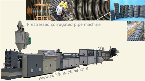Bridge Corrugated Pipe Extrusion Line HDPE Pipe Extruder Manufacturer