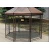 Buy cheap Black Color Large Dog Cage Outdoor Dog Kennel With Cover Easy Assemble from wholesalers