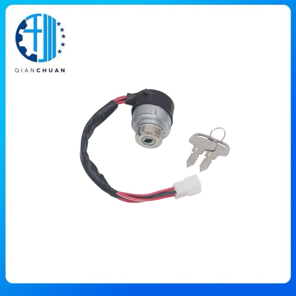 Ignition Starter Switch With Key 52200-41212 For Kubota M4900 M5700 M6800 M8200 M9000 Excavator Engine Spare Parts