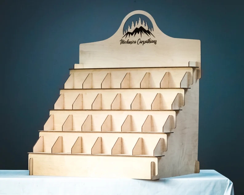 Wooden Display Stand Wooden Shelves Soap Display Riser Craft Display Rack