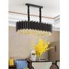 Buy cheap Black Led Chandelier Dining Room Oval Design Creative Kitchen Lamp interior decoration for home(WH-CY-186) from wholesalers