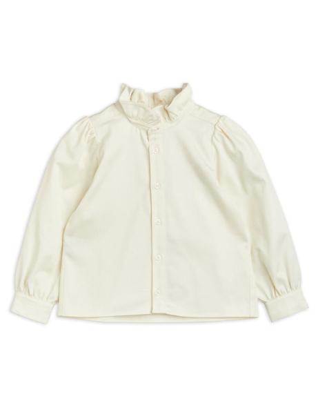 Buy cheap Little Girls Cotton Woven Ruffle Neck Blouse Long Sleeve Button Up For Summer Autumn from wholesalers