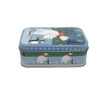 Rectangular Cookies Tin Box Printed Tin Food Containers Vintage Holiday Gift