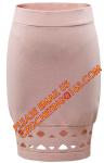 Full Needle Waved Blanket Women's Cardigan, Novelty Stitch Long Sleeve Pointelle