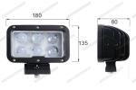 Waterproof 60w LED Work Light 6000K 10W / PC Lens Auto LED Driving Lights