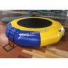 Buy cheap Yellow / Blue Inflatable Water Toy PVC Inflatable Trampoline For Water Park from wholesalers