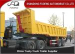 High Strength Steel End Dump Truck With BPW Axle / 30 Tons Semi Trailer Dump