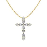 Buy cheap Customize 925 Sterling Silver Cross Necklace 18k Silver Cross And Chain Ladies product