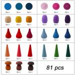 Baby Wooden Constructor Set Nordic Wooden Rainbow Blocks Loose Parts Montessori