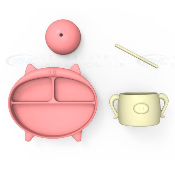 Buy cheap BPA Free Silicone Baby Feeding Set Standard Bowl Lid and Spoon for Nursing from wholesalers
