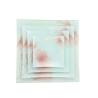 Buy cheap Handmade Colored Painted Square Glass Fruit Bowl 25cm from wholesalers
